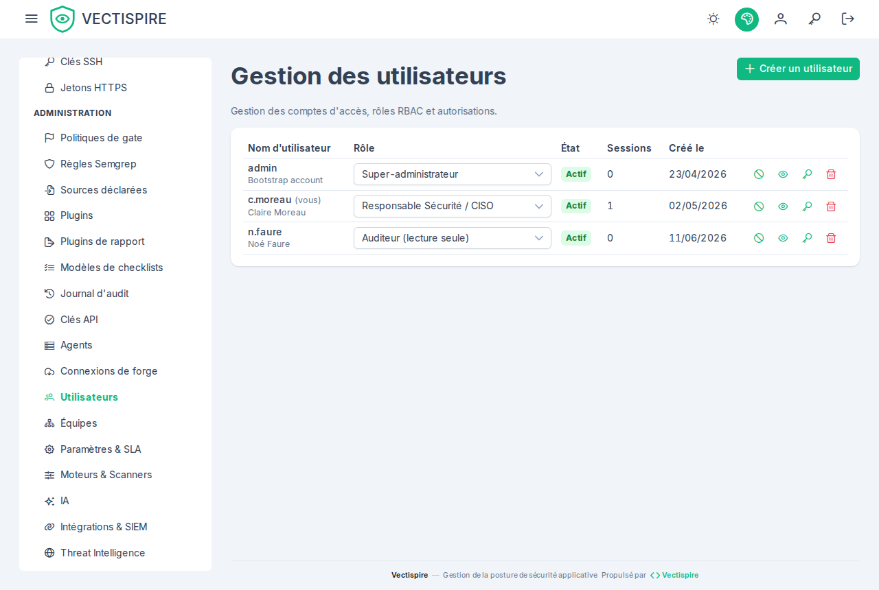 Les comptes et leurs rôles, dont le compte d'amorçage.